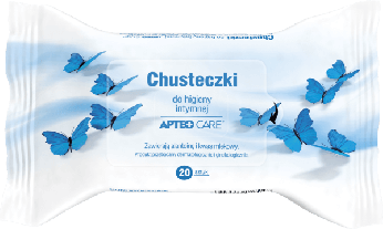 Chusteczki do higieny intymnej APTEO CARE, nawilżane do codziennej pielęgnacji i odświeżania miejsc intymnych, 20 szt.