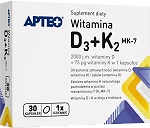 Witamina D3+K2 MK-7 APTEO kapsułki z witaminami, 30 szt.