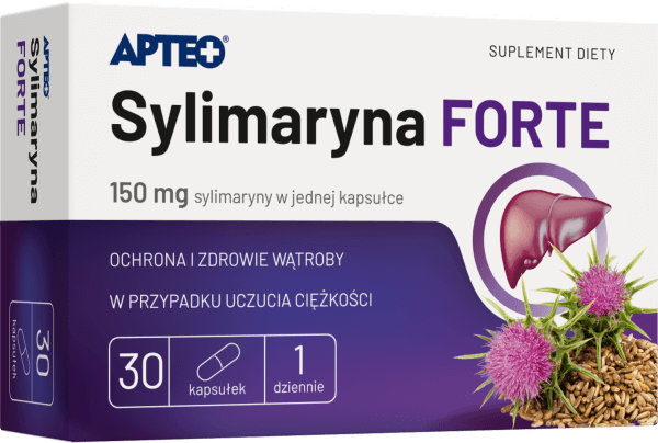 Sylimaryna Forte APTEO, kapsułki ze składnikami na ochronę i zdrowie wątroby, 30 szt.