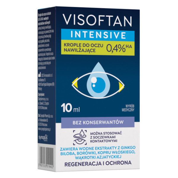 Visoftan INTENSIVE, krople do oczu nawilżające, 10 ml