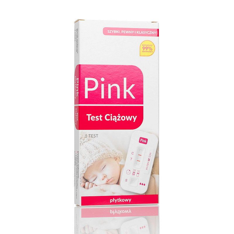 Pink Test , płytkowy test ciążowy, 1 szt.