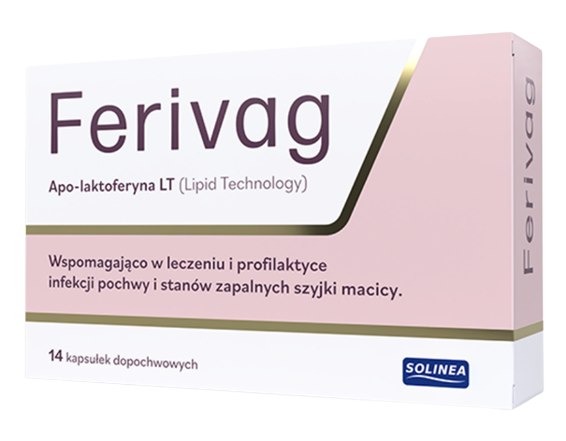 Ferivag, kapsułki dopochwowe ze składnikami wspomagającymi leczenie infekcji, 14 szt.