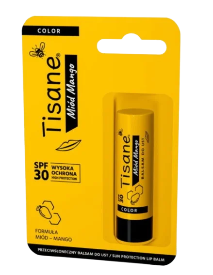 Tisane Color balsam do ust, miód-mango, SPF 30, 1 szt.