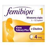 Femibion 1 Wczesna ciąża tabletki uzupełniające dietę u kobiet od 1. tygodnia ciąży, 28 szt.