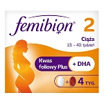 Femibion 2 Ciąża uzupełnienie diety u kobiet od 13. tygodnia ciąży, 28 tabletek + 28 kapsułek