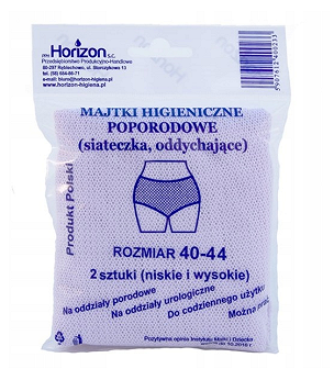 Majtki higieniczne poporodowe, jednorazowe, rozmiar 40-44, 2 szt.