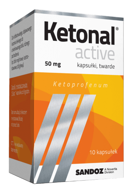 Ketonal active, kapsułki na ból słaby i umiarkowany różnego pochodzenia, 10 szt.
