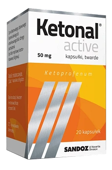 Ketonal active, kapsułki na ból słaby i umiarkowany różnego pochodzenia, 20 szt.