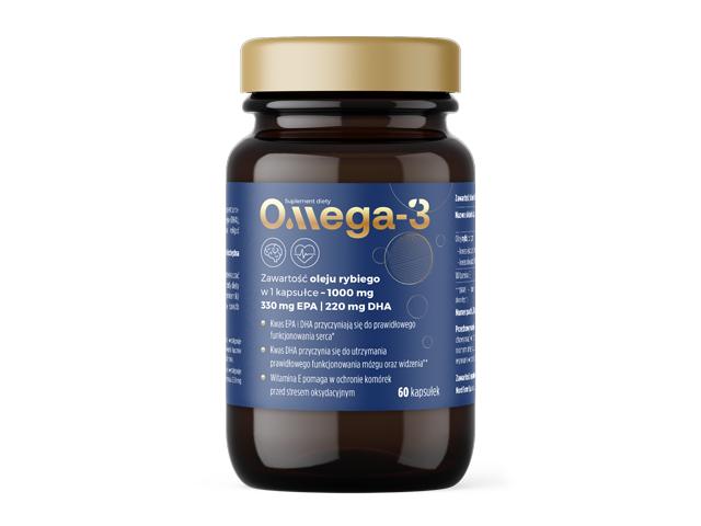 Omega-3, kapsułki ze składnikami wspomagającymi prawidłowe funkcjonowanie serca, 60 szt.