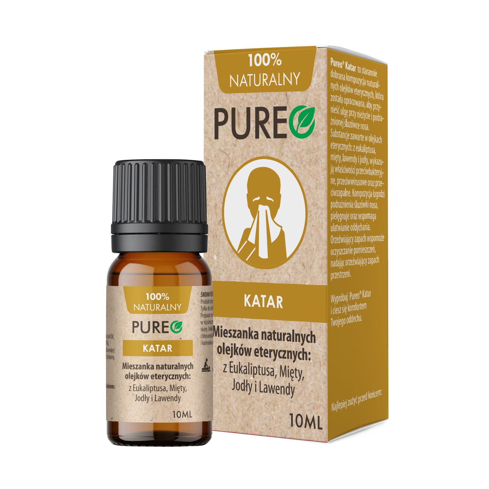 PUREO  Katar mieszanka naturalnych olejków eterycznych, 10 ml