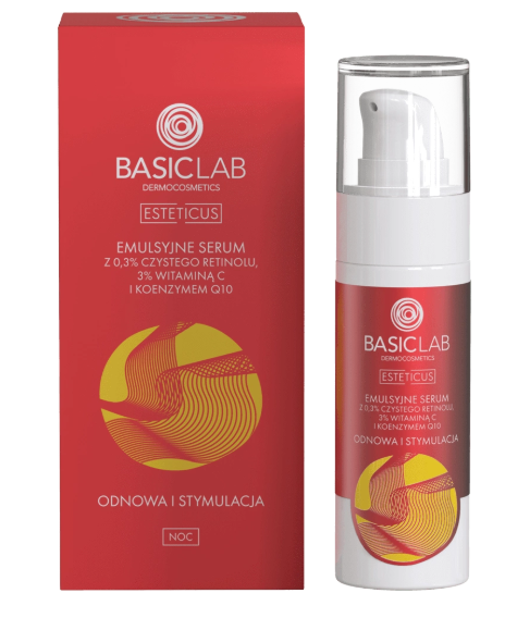 NEW APPROACH SP. Z O.O. BasicLab, emulsyjne serum z 0,3% czystego retinolu, 30 ml — Składniki i ocena