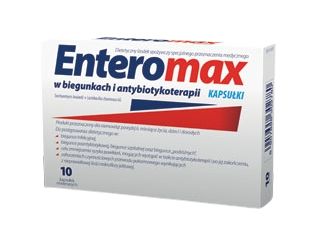 Entromax, kapsułki ze składnikami wspomagającymi postępowanie dietetyczne podczas biegunki, 10 szt.