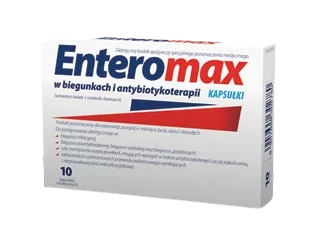 Entromax, kapsułki ze składnikami wspomagającymi postępowanie dietetyczne podczas biegunki, 10 szt.