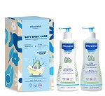 Mustela  Soft Baby Care Delikatne Oczyszczanie zestaw: żel do mycia, 500 ml + woda oczyszczająca bez spłukiwania, 500 ml