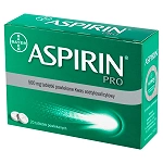 Aspirin pro tabletki o działaniu przeciwgorączkowym i przeciwbólowym, 500 mg, 20 szt. 