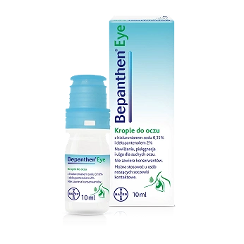Bepanthen Eye, krople nawilżające do suchych oczu, butelka 10 ml