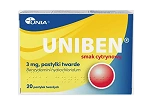 Uniben 3mg pastylki twarde, cytrynowe, 20 szt.