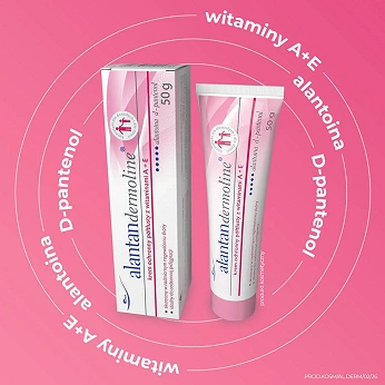 Alantandermoline, krem ochronny półtłusty z witaminami A + E do pielęgnacji skóry, tuba 50 g