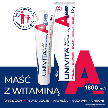 Univita 1800 j.m./g, maść z witaminą A, 30 g