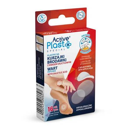 Active Plast, plastry na kurzajki i brodawki, 16 szt.