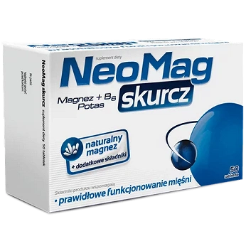 NeoMag skurcz, tabletki ze składnikami wspomagającymi prawidłowe funkcjonowanie mięśni, 50 szt.