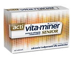 Acti Vita-miner Senior drażetki  ze składnikami wspierającymi układ nerwowy, sprawność umysłową, dla seniorów, 60 szt.