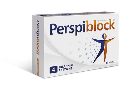 Perspiblock, tabletki ze składnikami hamującymi nadmierne pocenie się, 30 szt.