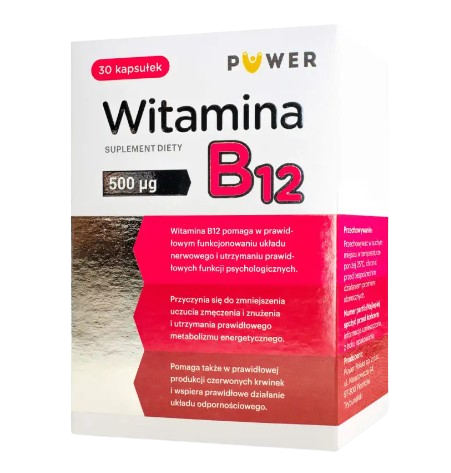 Puwer Witamina B12 500µg  30 kapsułek