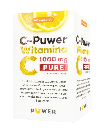 C-Puwer Witamina C 1000 PURE kapsułki z witaminą C, 90 szt.