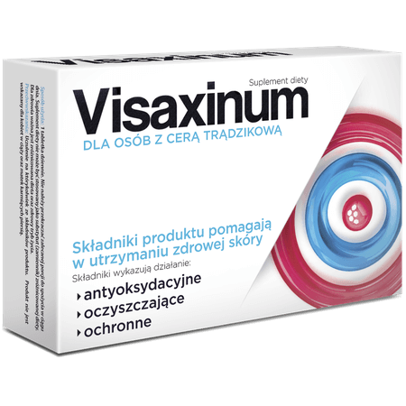 Visaxinum, tabletki antyoksydacyjne ze składnikami oczyszczającymi dla cery trądzikowej, 60 szt.
