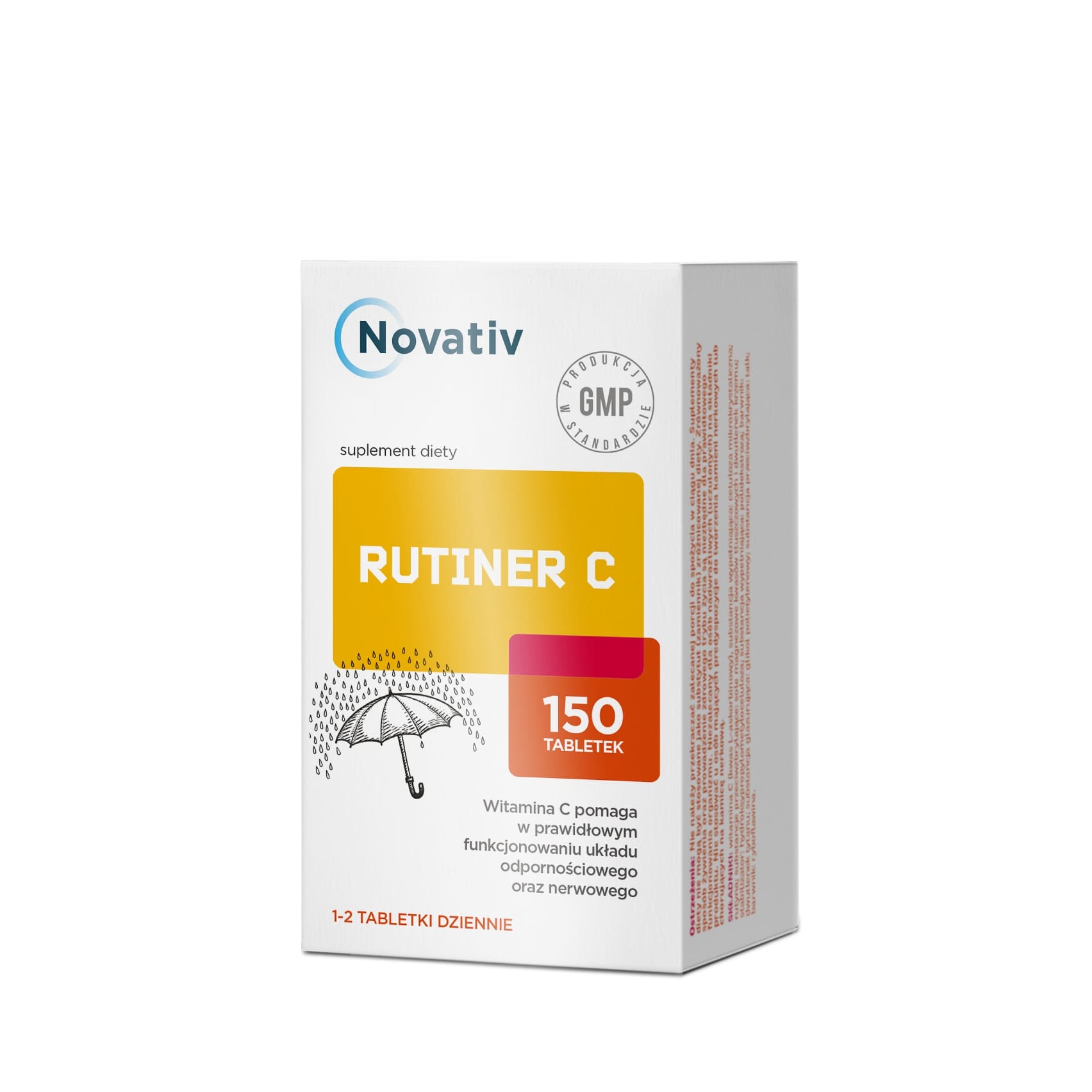 Novativ Rutiner C, tabletki z witaminą C, 150 szt.