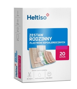 Heltiso Zestaw rodzinny plastrów, hipoalergiczne, 20 szt.