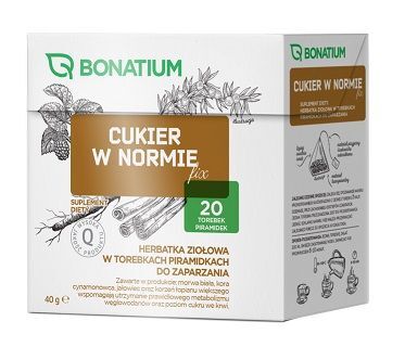 BONATIUM Cukier w normie herbatka ziołowa 20 saszetek po 2 g