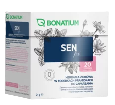 Bonatium Sen, herbatka ziołowa ze składnikami wspomagającymi działanie relaksujące i wspierające fizjologiczny proces zasypiania, 20 szt. po 1,2 g
