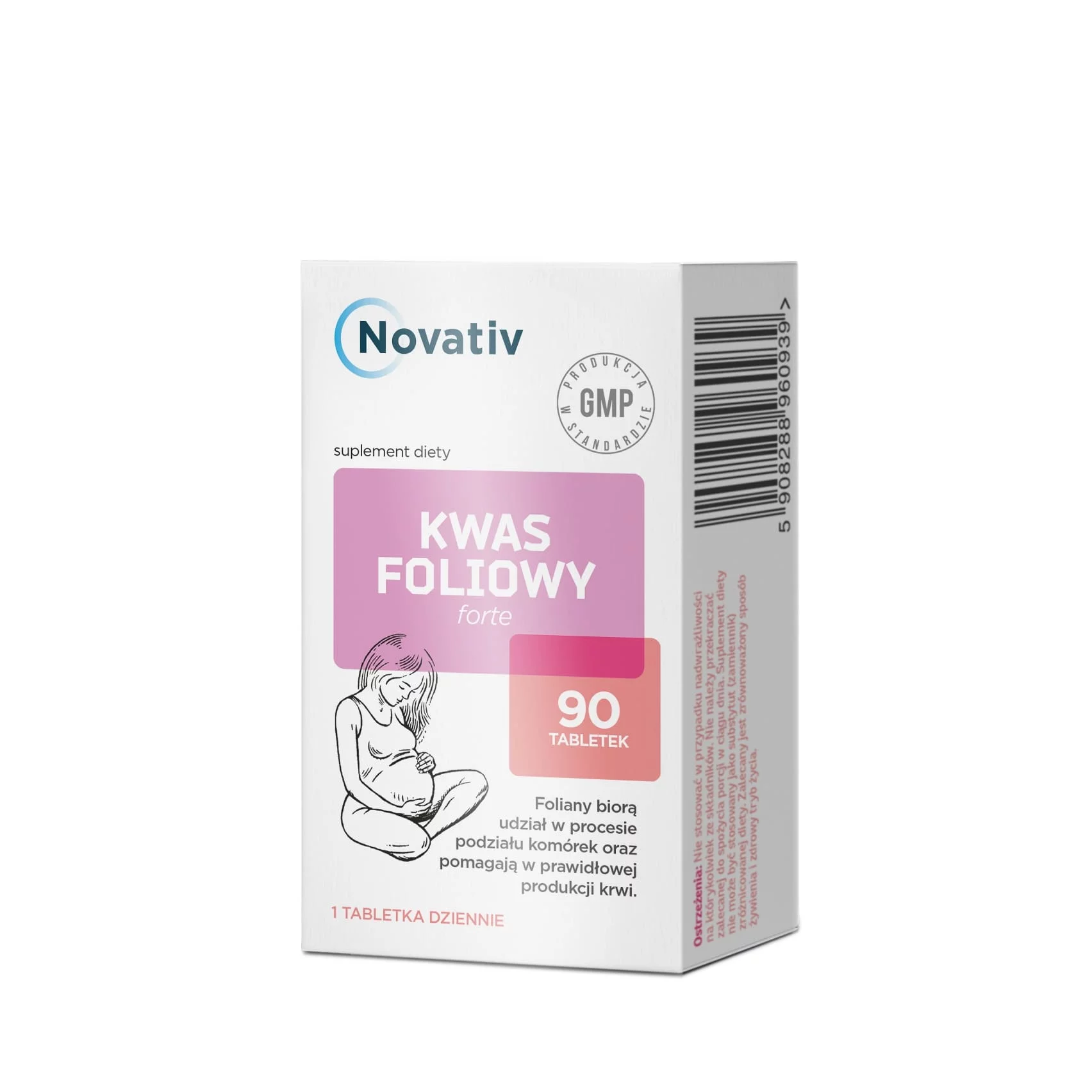 Novativ Kwas foliowy forte, tabletki , 90 szt.