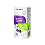 Novativ Sambucus Immuno syrop ze składnikami wspomagającymi układ odpornościowy, 120 ml