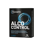 Novativ Alco Control tabletki ze składnikami wspomagającymi łagodzenie skutków spożycia alkoholu, 15 szt.
