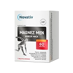 Novativ Magnez Men  tabletki z magnezem i witaminą B6 dla mężczyzn, 60 szt. 
