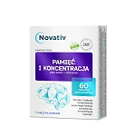 Novativ Pamięć i Koncentracja  tabletki z żeń-szeniem i kofeiną, 60 szt. 