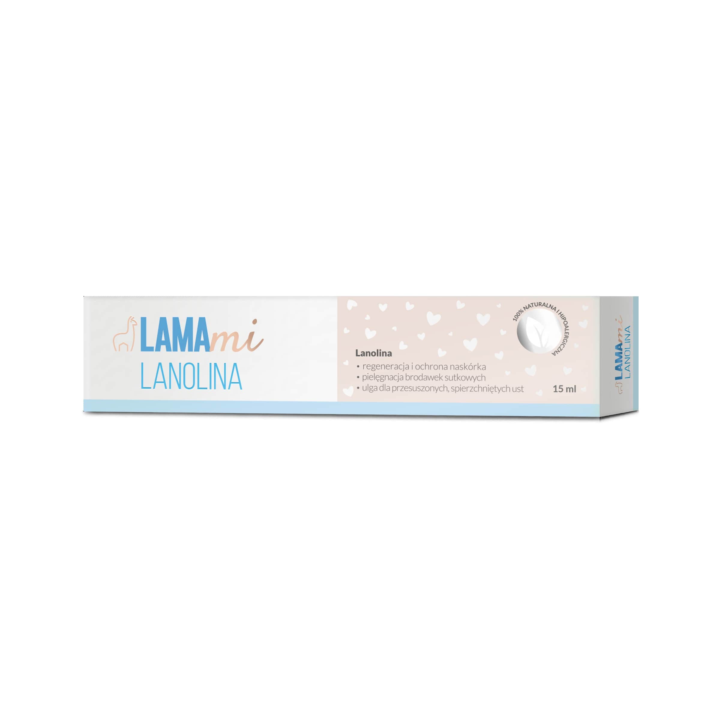 LAMAmi Lanolina maść na podrażnienia brodawek piersi, 15 ml