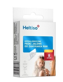 Heltiso paski do zamykania ran, hipoalergiczne, jałowe, 8 szt.