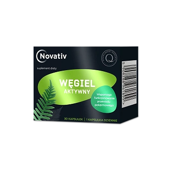 Novativ Węgiel aktywny, 30 kapsułek