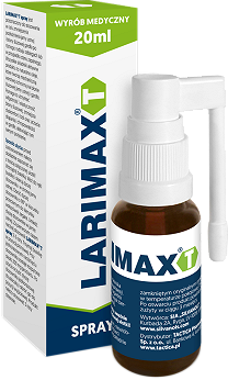 Larimax T, spray w stanach zapalnych błony śluzowej jamy ustnej i gardła, butelka 20 ml