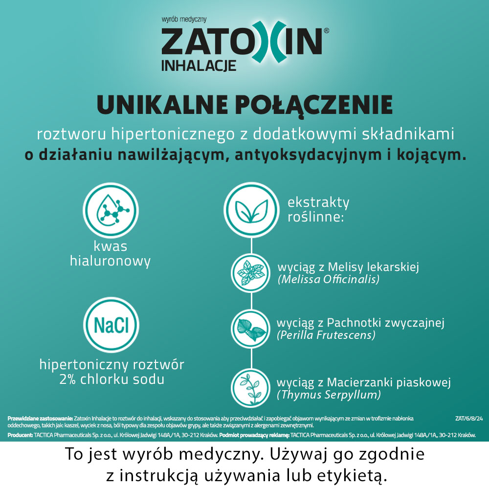 Zatoxin Inhalacje, roztwór do inhalacji, 10 ampułek x 3 ml