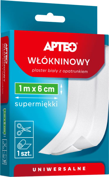 Plaster włókninowy APTEO, uniwersalny, 1 m x 6 cm, 1 szt.
