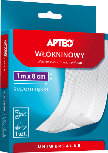 Plaster włókninowy APTEO, uniwersalny, 1 m x 8 cm, 1 szt.