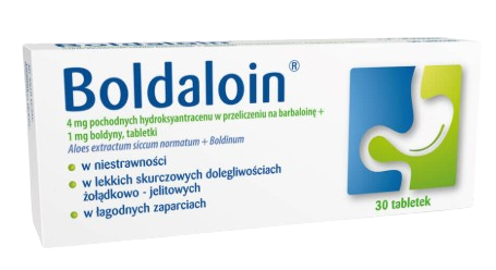 Boldaloin tabletki na niestrawność, dolegliwości żołądkowo-jelitowe, 30 szt.