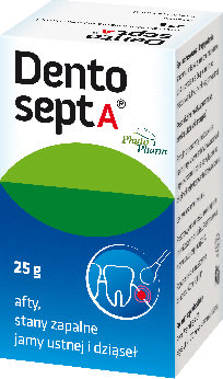 Dentosept A, płyn na stany zapalne jamy ustnej, dziąseł, afty, butelka 25 g