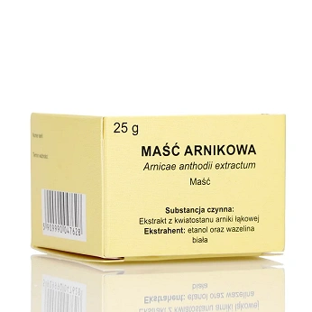 Maść arnikowa, maść na stłuczenia, skręcenia, ukąszenia, pudełko 25 g