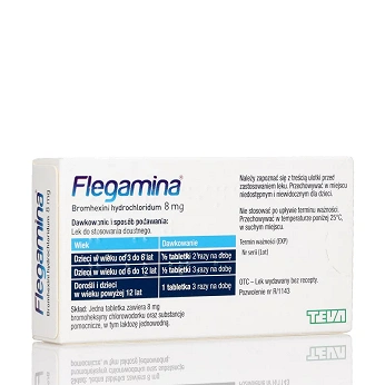 Flegamina, tabletki na mokry kaszel, 40 szt.